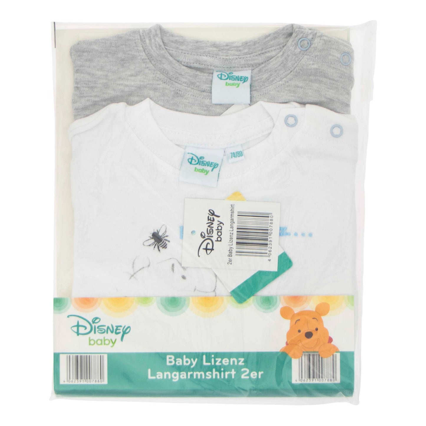 Winnie the Pooh Baby long Sleeves 2 pack - 62- 68 cm