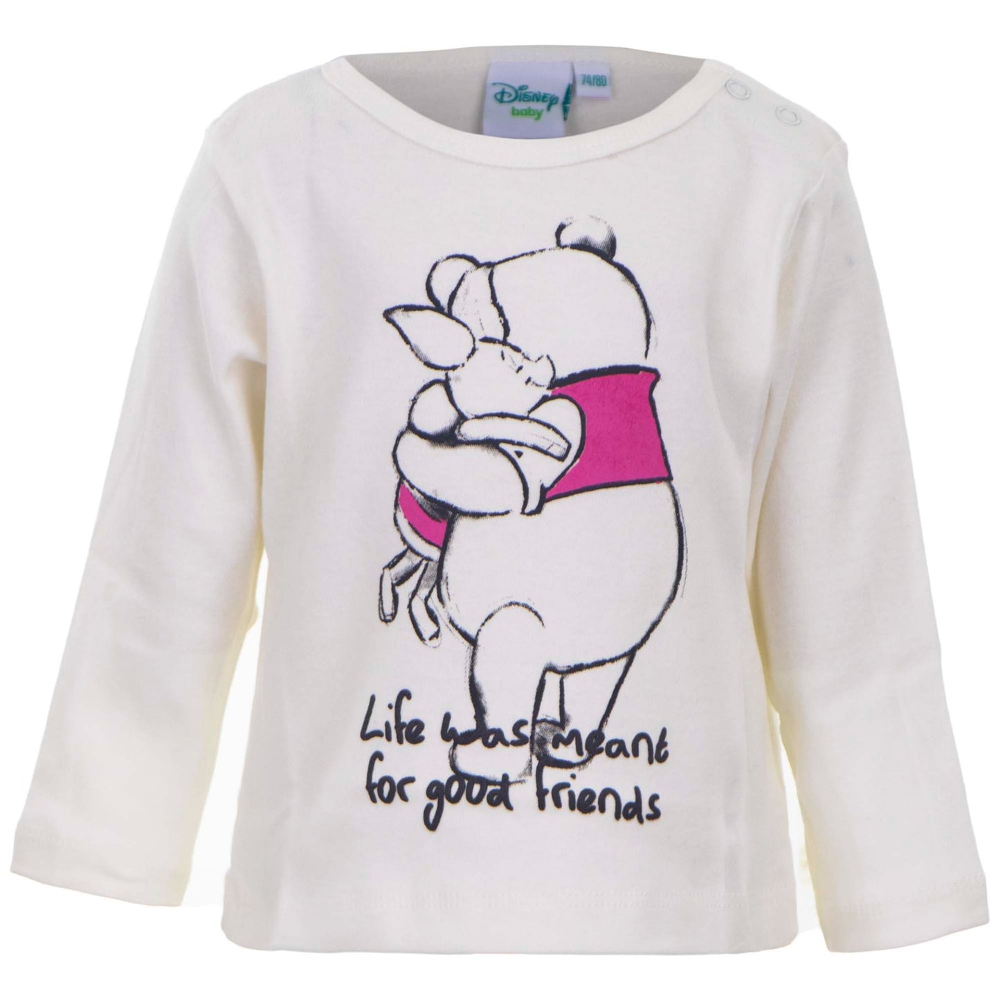 Winnie the Pooh Baby long Sleeves 2 pack in Pink - 68cm - 74 cm