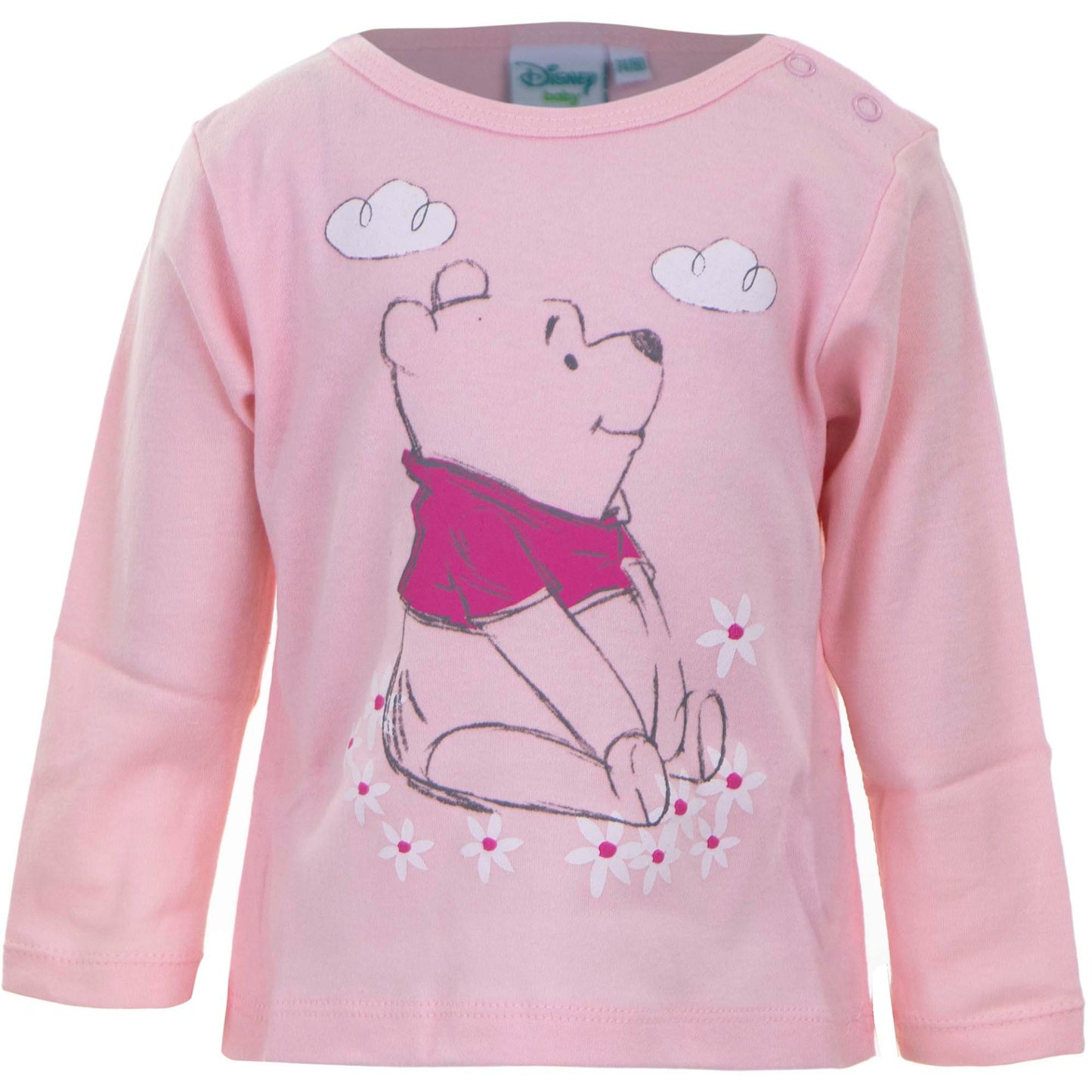 Winnie the Pooh Baby long Sleeves 2 pack in Pink - 74cm - 80cm