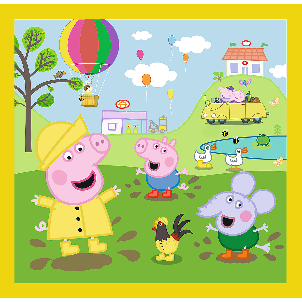 Peppa Pig 3 in 1 puzzle - Happy Day