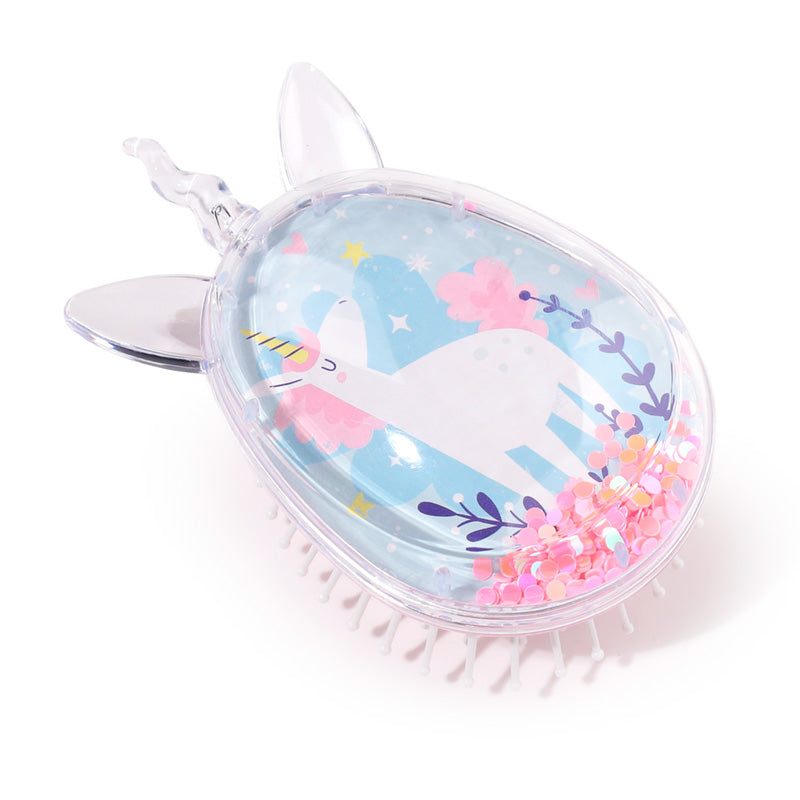 Unicorn Magic Shaped Glitter Hair Brush