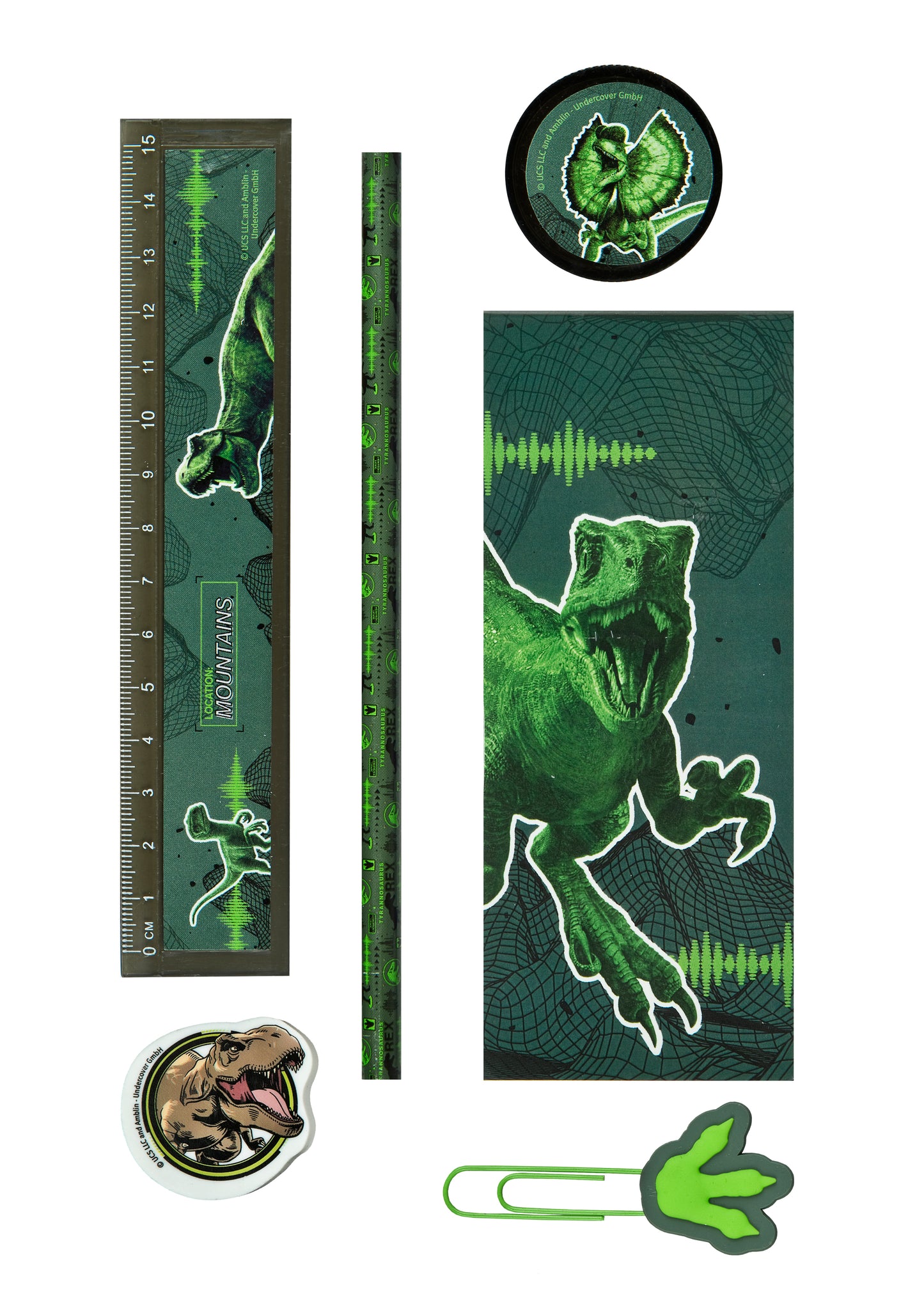 Jurassic World Filled Pencil holder 7 piece