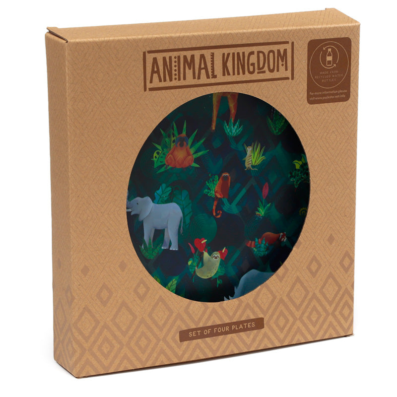 Animal Kingdom Set of 4 Picnic Plates