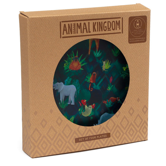 Animal Kingdom Set of 4 Picnic Plates