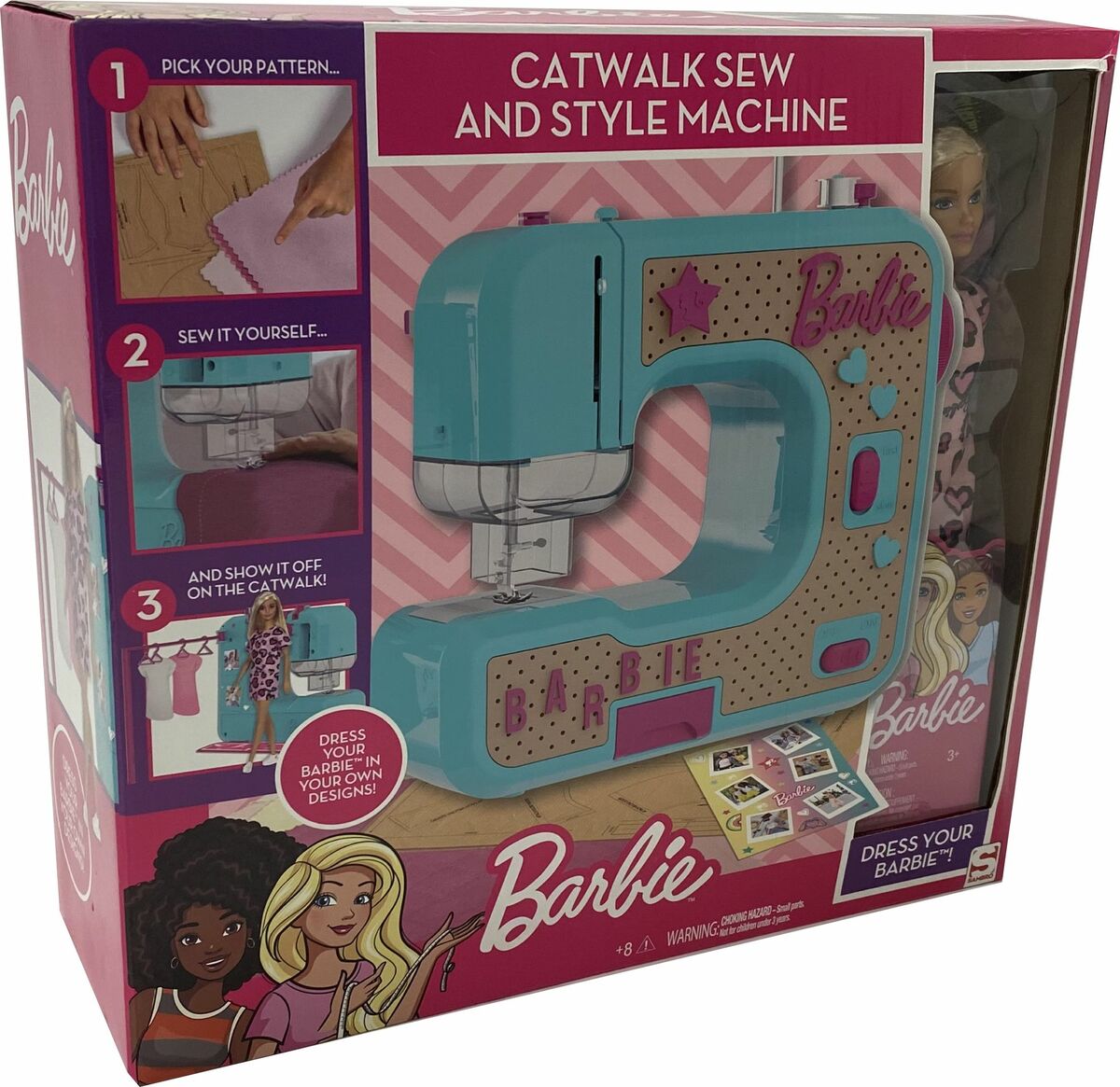 Barbie Sewing Machine with doll