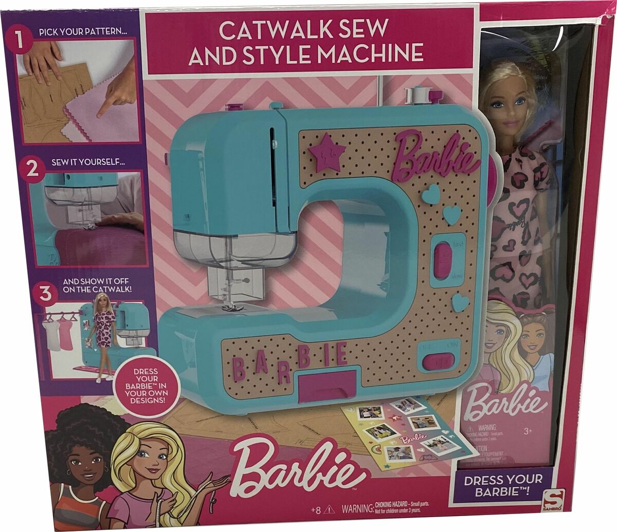 Barbie Sewing Machine with doll