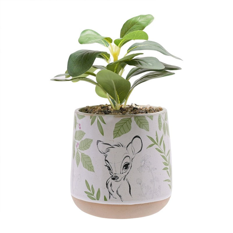 Set of 2 Disney Bambi & PanPan Potted Plants with Pebble Decoration and artificial plants