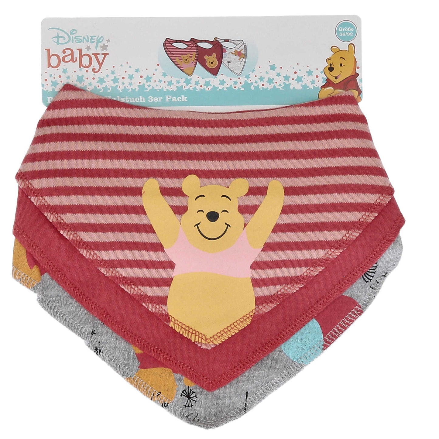 Winnie the Pooh Baby bibs 3 pack - Colour 1 62cm-68cm